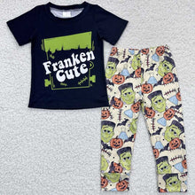 Load image into Gallery viewer, Baby Boys Green Cute Halloween Pants Clothes Sets