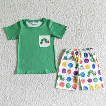 Load image into Gallery viewer, Baby boys worm summer shorts sets