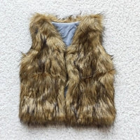 Load image into Gallery viewer, Brown Fur Vest