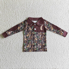 Load image into Gallery viewer, baby Boys camo deer pullover button shirts