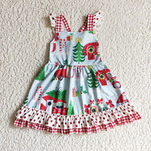 Load image into Gallery viewer, Baby girls Christmas camping dresses
