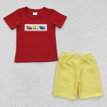 Load image into Gallery viewer, Baby Boys Car Red Summer Shorts Clothes Sets