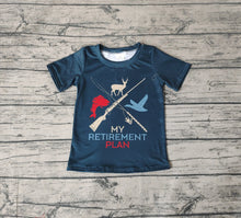 Load image into Gallery viewer, Baby Boys My Retierment Plan Navy Hunting Short Sleeve Tee Shirts Tops