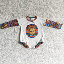 Load image into Gallery viewer, Baby girls Halloween cartoon rompers (can choose headband here)