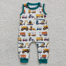 Load image into Gallery viewer, Baby Boys Truck Sleeveless Rompers