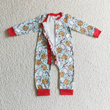 Load image into Gallery viewer, Baby girls Christmas santa milk rompers