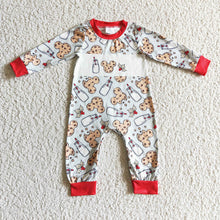 Load image into Gallery viewer, Baby boys Christmas milk cookie rompers