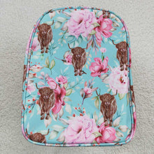 Load image into Gallery viewer, Adult Highland Cow Flowers Western Gym Bags