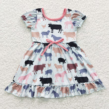 Load image into Gallery viewer, Baby Girls Animal Farm Knee Length Dresses