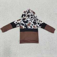 Load image into Gallery viewer, Baby Boys Cowhide Long Sleeve Hoodie Tops