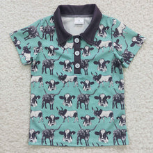 Load image into Gallery viewer, Baby Boys Cow Short Sleeve Shirts Tops