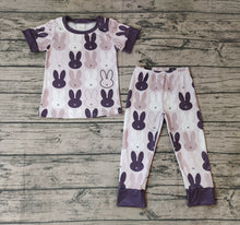 Load image into Gallery viewer, Baby Boys Easter Black Rabbits Short Sleeve Tops Pants Pajamas Clothes Sets