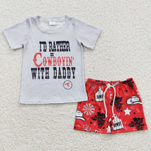 Load image into Gallery viewer, Baby Boys Cowboy Daddy Shorts Sets