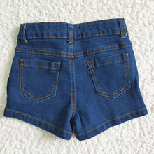 Load image into Gallery viewer, Baby Girls blue color summer denim shorts 1
