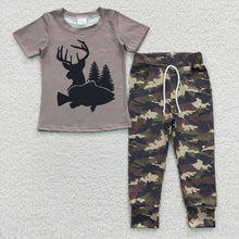 Load image into Gallery viewer, Baby Boys Deer Camo Tee Shirt Pants Sets