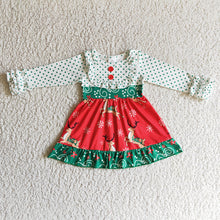 Load image into Gallery viewer, Baby Girls Christmas Deer Knee Length Dresses