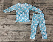 Load image into Gallery viewer, Baby Boys Blue Baseball Shirt Pants Pajamas Clothes Sets