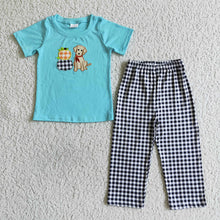 Load image into Gallery viewer, Baby boys dog pumpkin pajamas pants clothes