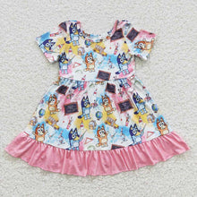 Load image into Gallery viewer, Baby Girls Back To School Dogs Dresses