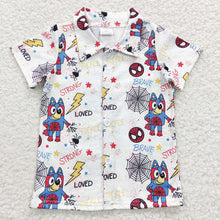 Load image into Gallery viewer, Baby Boys Halloween Dogs Short Sleeve Shirts Tops