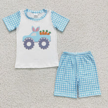 Load image into Gallery viewer, Baby Boys Easter Bunny Tractor shorts sets