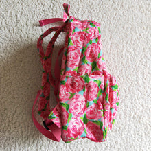 Load image into Gallery viewer, Hotpink flower rose back bags
