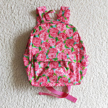 Load image into Gallery viewer, Hotpink flower rose back bags