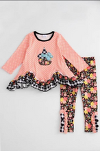 Load image into Gallery viewer, Baby girls floral Halloween hat legging pants sets
