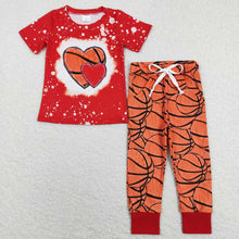 Load image into Gallery viewer, Baby Boys Basketball Tee Top Pants Outfits Clothes Sets