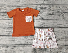 Load image into Gallery viewer, Baby Boys Farm Pocket Short Sleeve Tops Shorts Clothes Sets