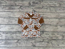 Load image into Gallery viewer, Baby Boys Brown Camo Zip Long Sleeve Pullovers Tops