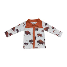 Load image into Gallery viewer, Baby Boys Western Cow Long Sleeve Shirts Tops