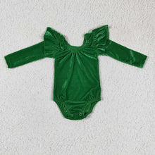 Load image into Gallery viewer, Baby Girls 7 Colors Velvet Long Sleeve Leotards Rompers