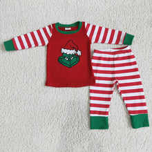 Load image into Gallery viewer, Boys grin Christmas pajamas