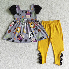 Load image into Gallery viewer, Baby girls Halloween cartoon cross legging clothes sets