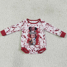 Load image into Gallery viewer, Baby girls Halloween white red dots rompers