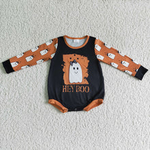 Load image into Gallery viewer, Baby girls boo long sleeve rompers