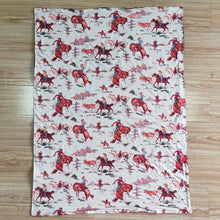 Load image into Gallery viewer, Baby boys horse western blankets
