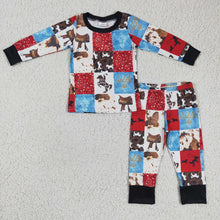Load image into Gallery viewer, Baby Boys Western Horse Pajamas clothes sets