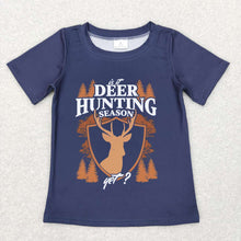 Load image into Gallery viewer, Baby Boys Camo Deer Hunting Season Short Sleeve Shirts Tops