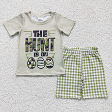 Load image into Gallery viewer, Baby Boys Easter hunting eggs shorts sets