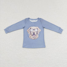 Load image into Gallery viewer, Baby Boys Blue Dogs Long Sleeve Tee Shirts