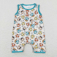Load image into Gallery viewer, Baby Boys Smile Hats Green Sleeveless Rompers