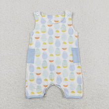 Load image into Gallery viewer, Baby Boys Easter Eggs Sleeveless Buttons Rompers