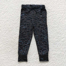 Load image into Gallery viewer, Baby Girls Black Leopard Bottom Pants