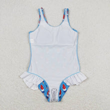 Load image into Gallery viewer, Baby Girls 4th Of July Popstick Ruffle One Piece Swimsuits