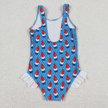 Load image into Gallery viewer, Baby Girls 4th Of July Popstick Ruffle One Piece Swimsuits