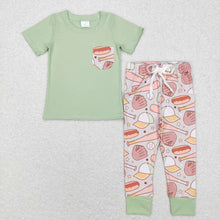 Load image into Gallery viewer, Baby Boys Short Sleeve Pocket Shirt Baseball Pants Clothes Sets