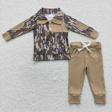 Load image into Gallery viewer, Baby Boys Fall Camo Shirt Ruffle Pants Clothing Sets