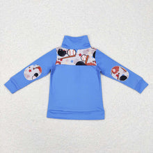 Load image into Gallery viewer, Baby Boys Baseball Long Sleeve Zip Pullovers Shirts